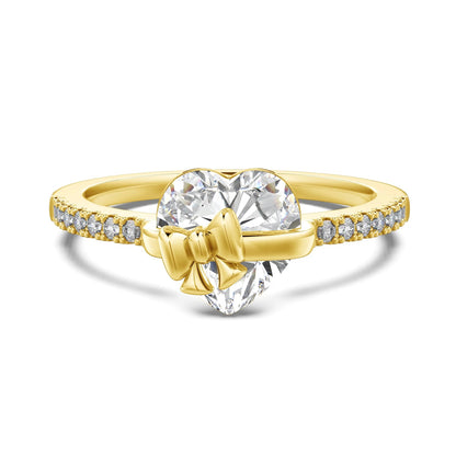 Bague La promesse zircon nœud doré ORIA