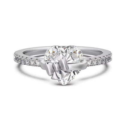 Bague La promesse zircon nœud argenté ORIA